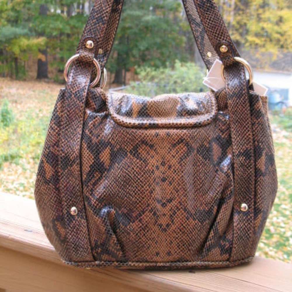 NWT Michael Kors Brimfied leather handbag purse - Picture 5 of 7